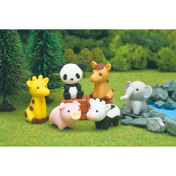 イワコー おもしろ消しゴム どうぶつえん 1箱 (60個入り)