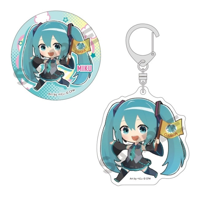 初音ミク 缶バッジ&アクリルキーホルダーセット 初音ミク エンジョイ大阪2024