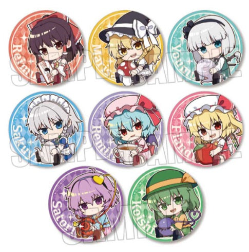 トレーディング缶バッジ 東方Project ぎゅぎゅっと 全8種BOX