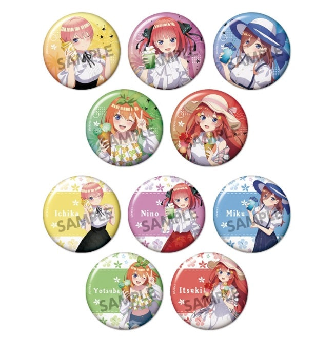 五等分の花嫁∽ 描き下ろしトレーディング缶バッジ バカンス ver. 全10種BOX
