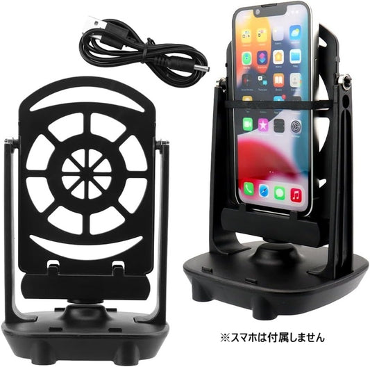 スマホ用振り子 自動スイング 歩数稼ぎ スマホスインガー スマホスタンド 2台同時使用可能 iPhone&Android対応 給電 工具不要 簡単操作
