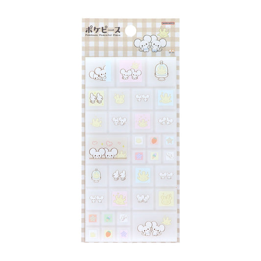 タイルシール　ポケピース　マホミル＆ワッカネズミ