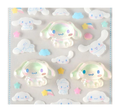 キャラめきシールふれんず　シナモロール オーロラ立体シール