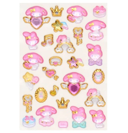 キャラめきシールふれんず　マイメロディ 金箔 ぷっくりシール