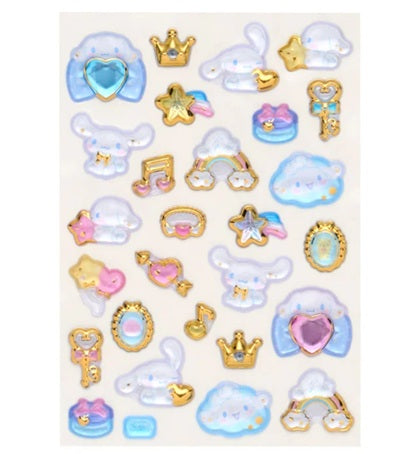 キャラめきシールふれんず　シナモロール 金箔 ぷっくりシール