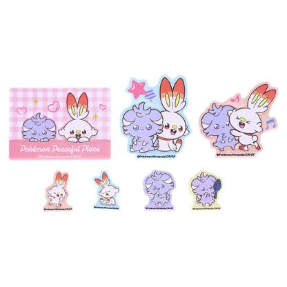 ステッカーセット　ポケピース　ニャスパー＆ヒバニー