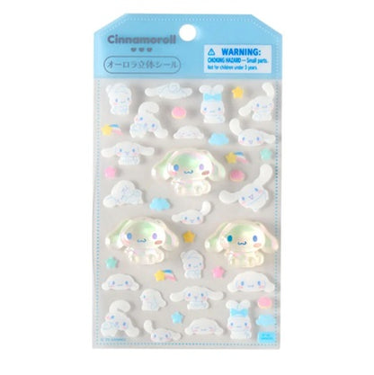 キャラめきシールふれんず　シナモロール オーロラ立体シール