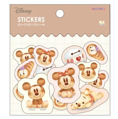 ぷっくりピースシール　ディズニー Ｎｕｉパン ブラウン