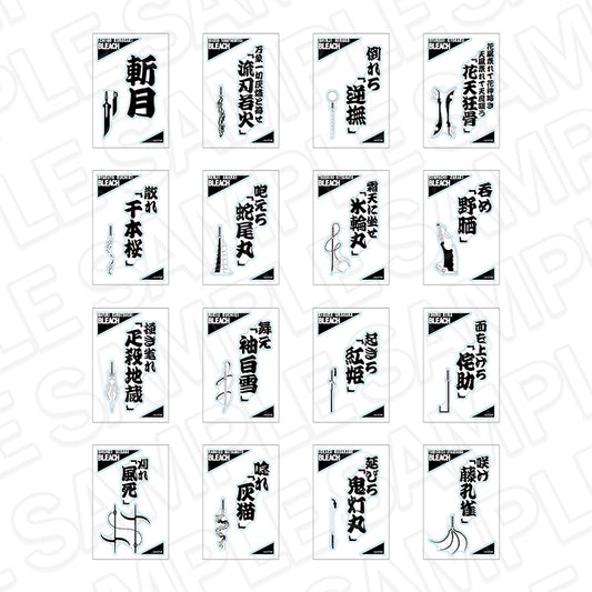 「BLEACH 千年血戦篇」　解号ステッカー　MONOCOLOR　全16種セット