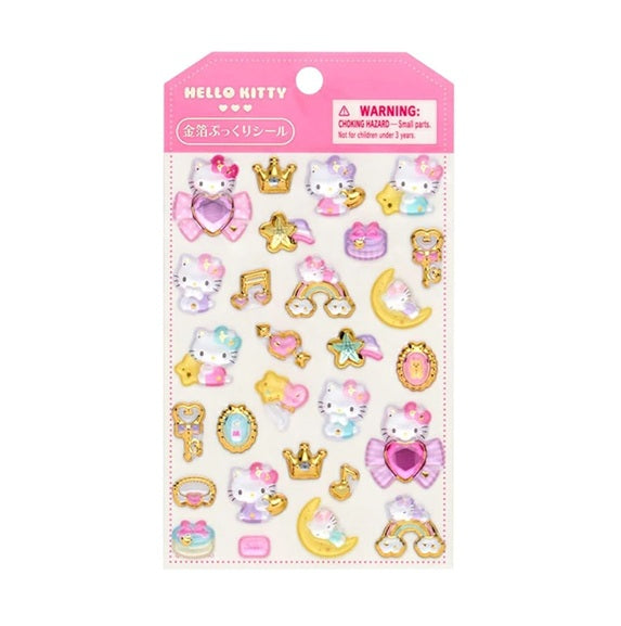 キャラめきシールふれんず　ハローキティ 金箔 ぷっくりシール