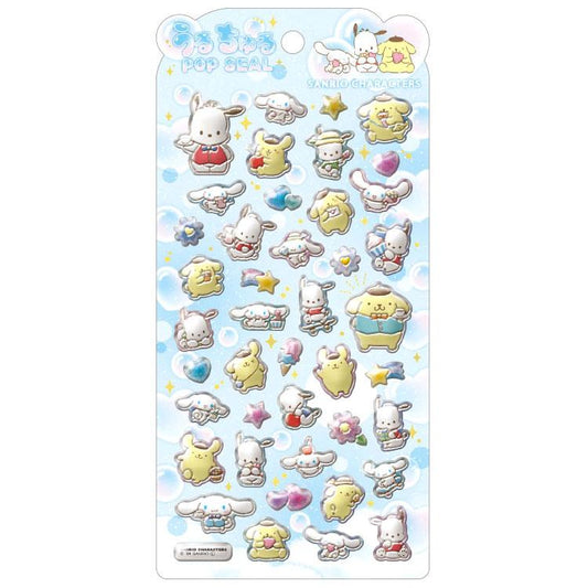 うるちゅるポップシール シナモロール ポムポムプリン ポチャッコ