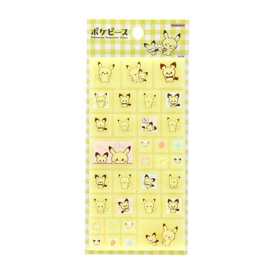 タイルシール　ポケピース　ピカチュウ＆ピチュー　　　　　　　　　　　　